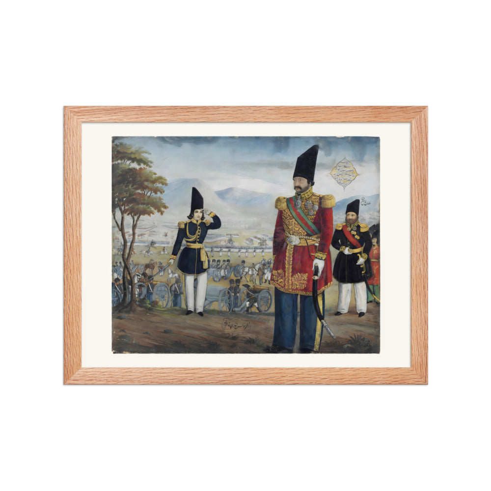 Ardeshir Mirza Reviews His Troops | Restored Qajar Painting — view 4