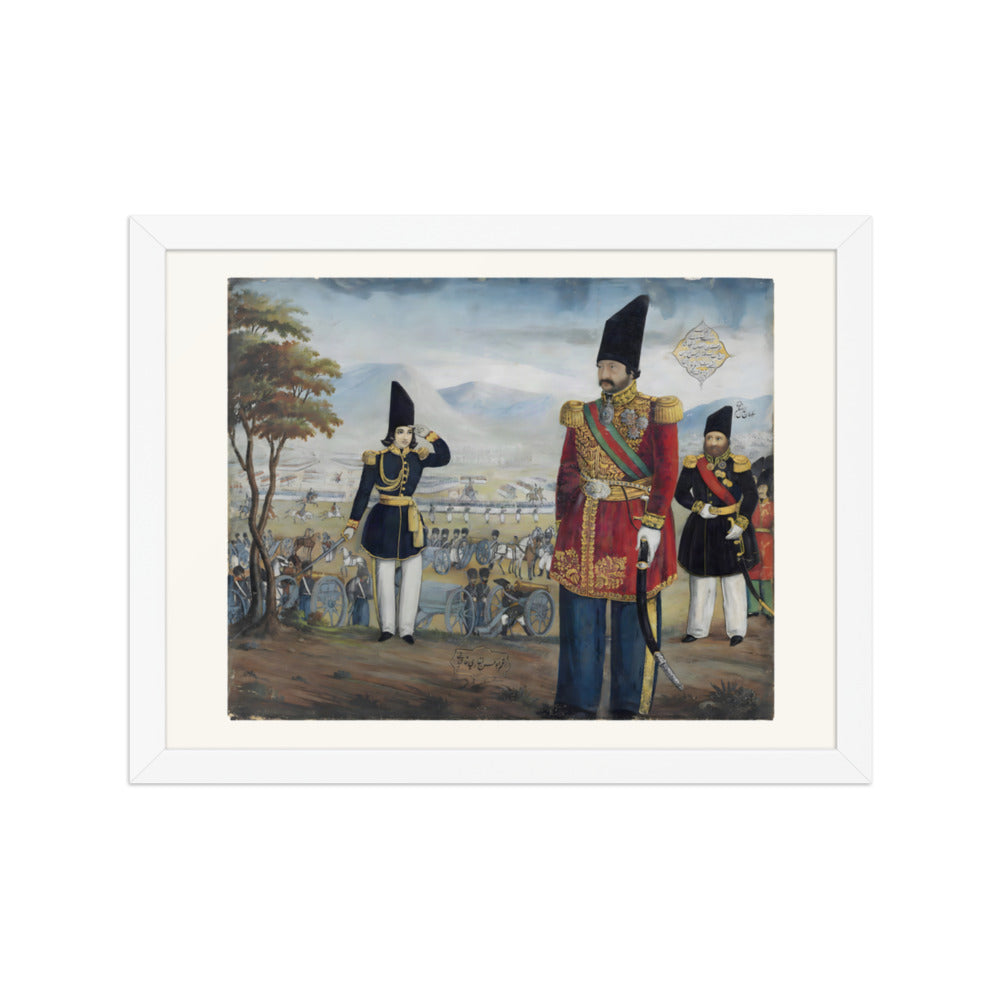 Ardeshir Mirza Reviews His Troops | Restored Qajar Painting — view 7