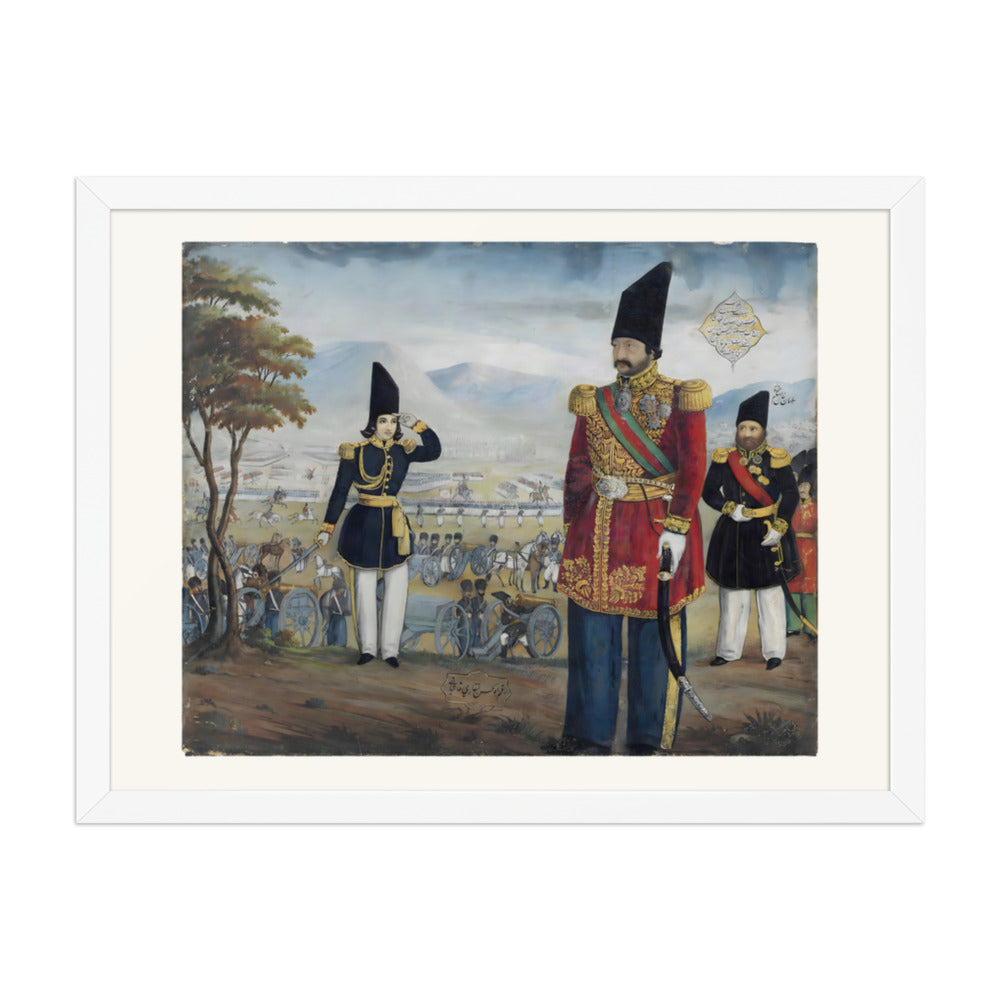 Ardeshir Mirza Reviews His Troops | Restored Qajar Painting — view 8