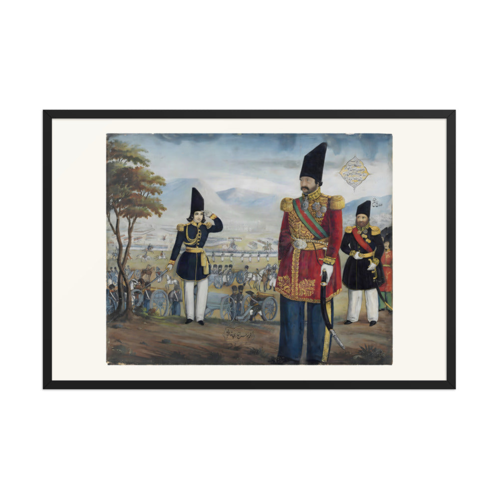 Ardeshir Mirza Reviews His Troops | Restored Qajar Painting — view 3