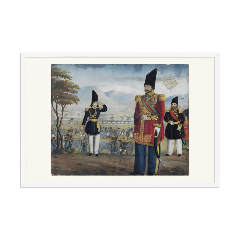 Ardeshir Mirza Reviews His Troops | Restored Qajar Painting — view 9