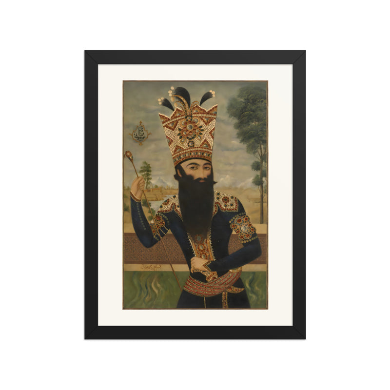 A Portrait of Fath-Ali Shah, Early Nineteenth Century | Restored Qajar Painting
