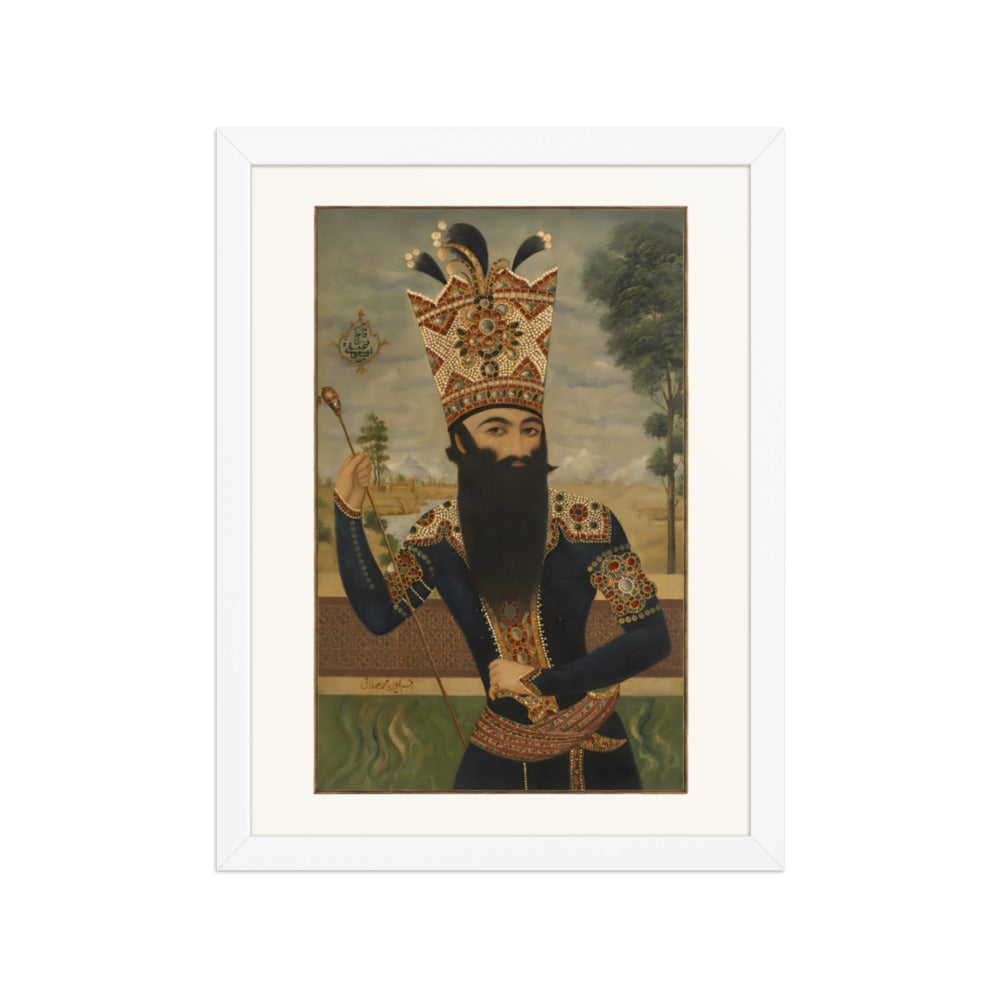 A Portrait of Fath-Ali Shah, Early Nineteenth Century | Restored Qajar Painting — view 7