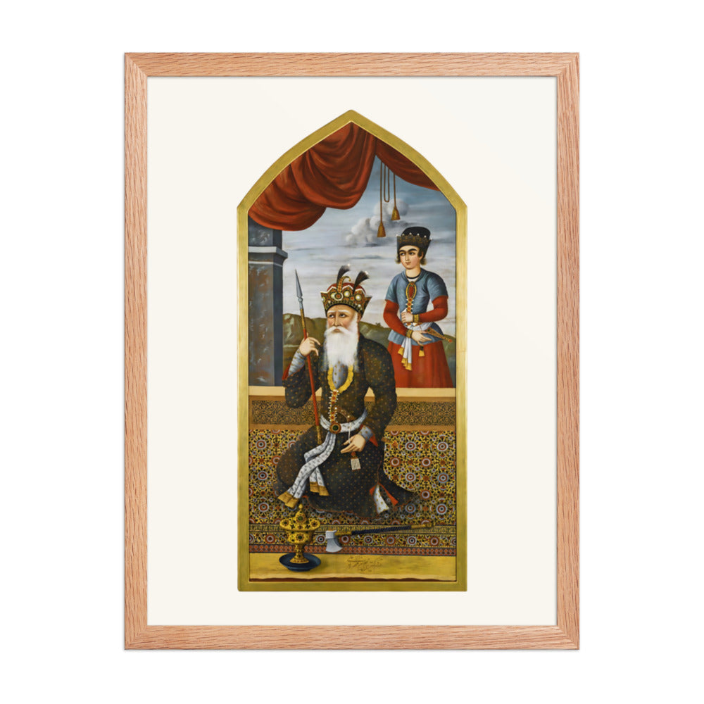 King Jamshid, Signed by Mihr Ali, 1803 | Restored Qajar Painting — view 5