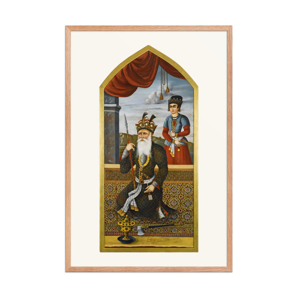 King Jamshid, Signed by Mihr Ali, 1803 | Restored Qajar Painting — view 6