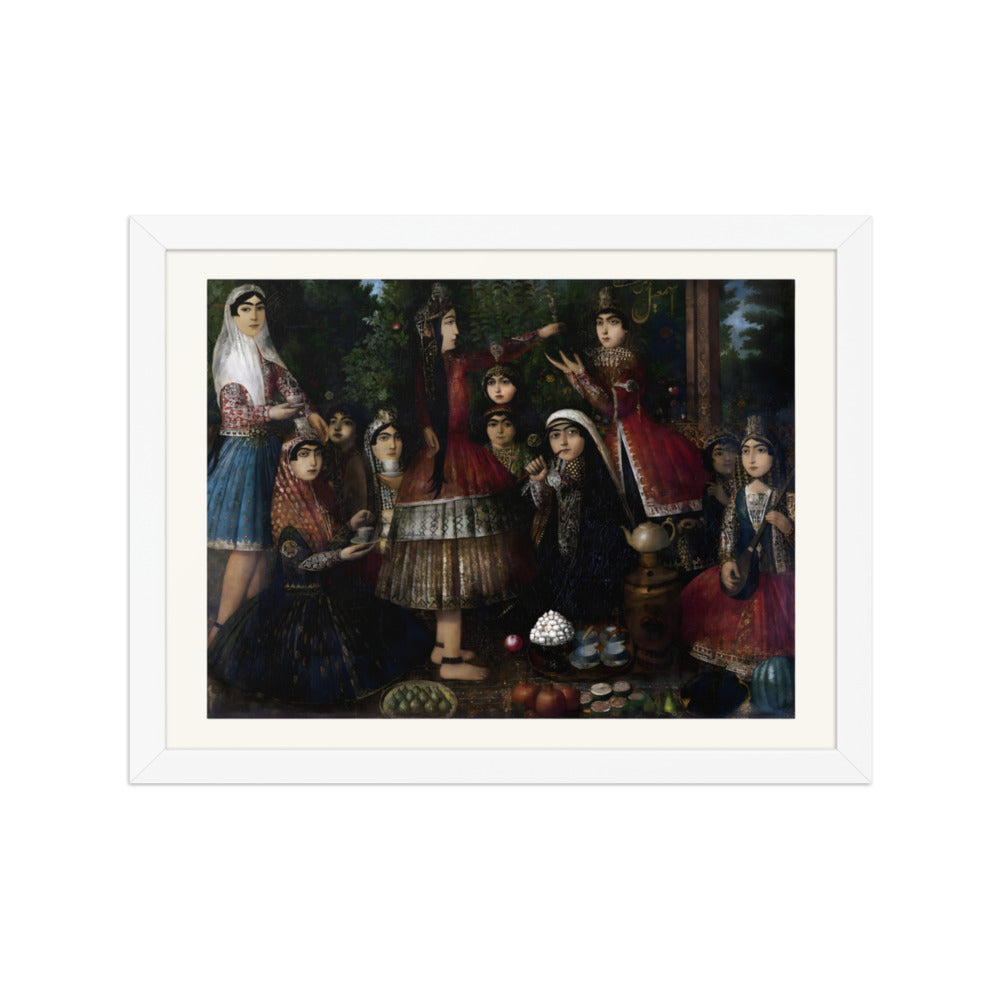 Ladies Dancing Around a Samovar | Restored Qajar Painting — view 7