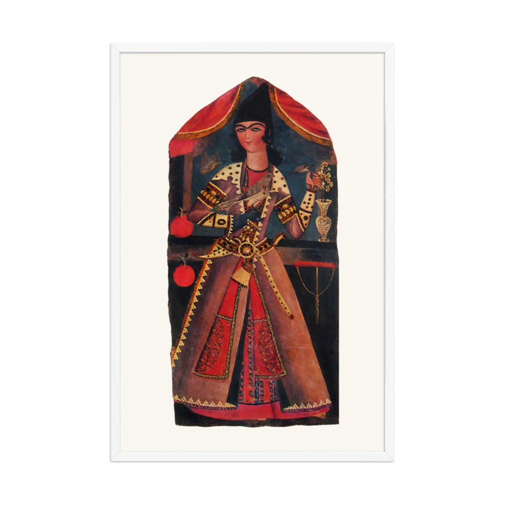 A Young Man with a Falcon | Restored Qajar Painting — view 9