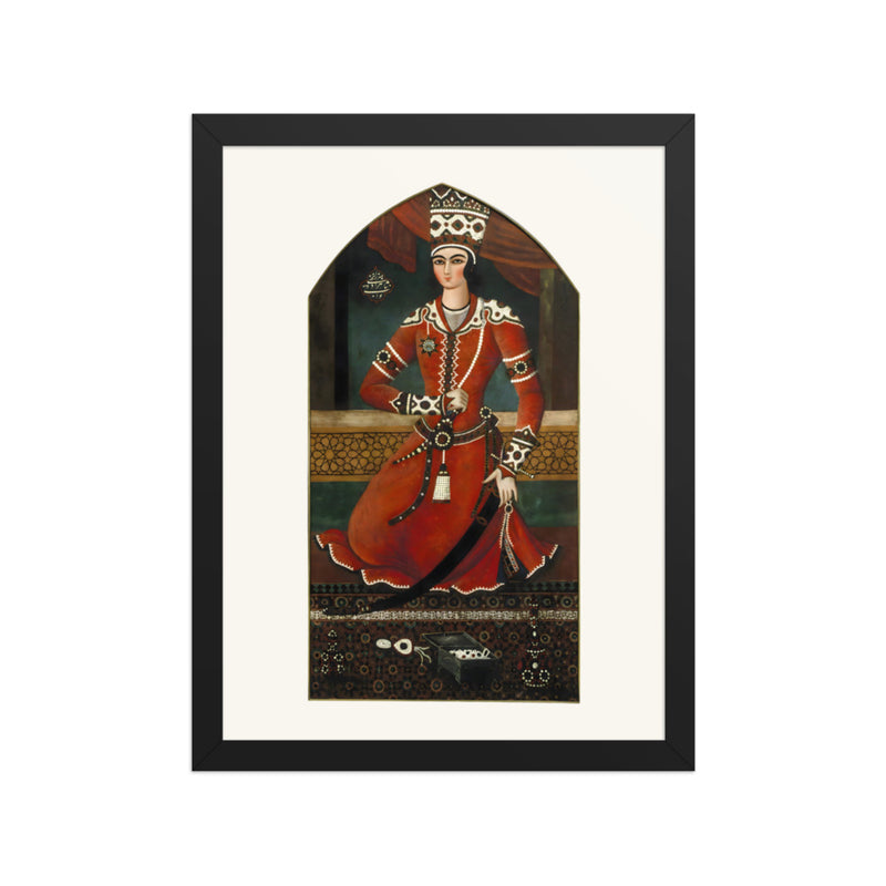 Portrait of Prince Yahya, by Muhammad Hasan | Restored Qajar Painting