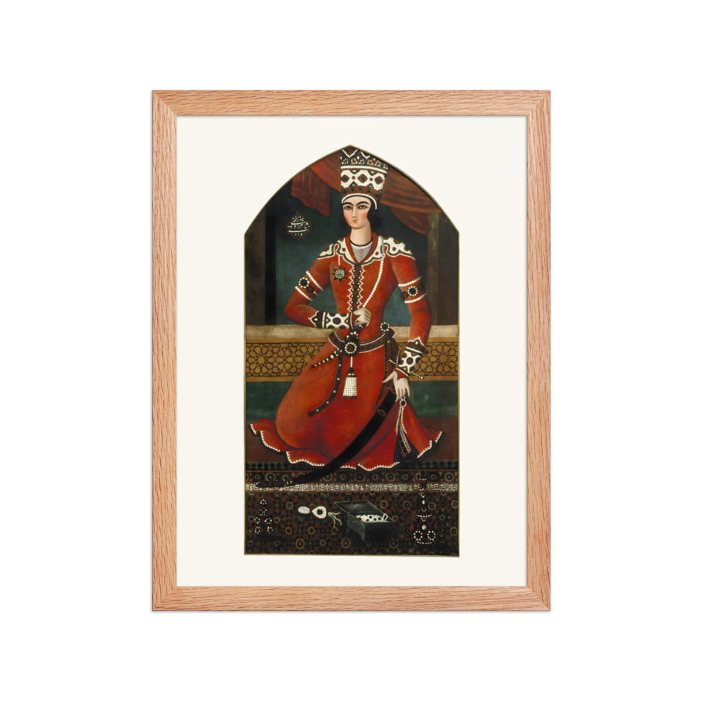 Portrait of Prince Yahya, by Muhammad Hasan | Restored Qajar Painting — view 4