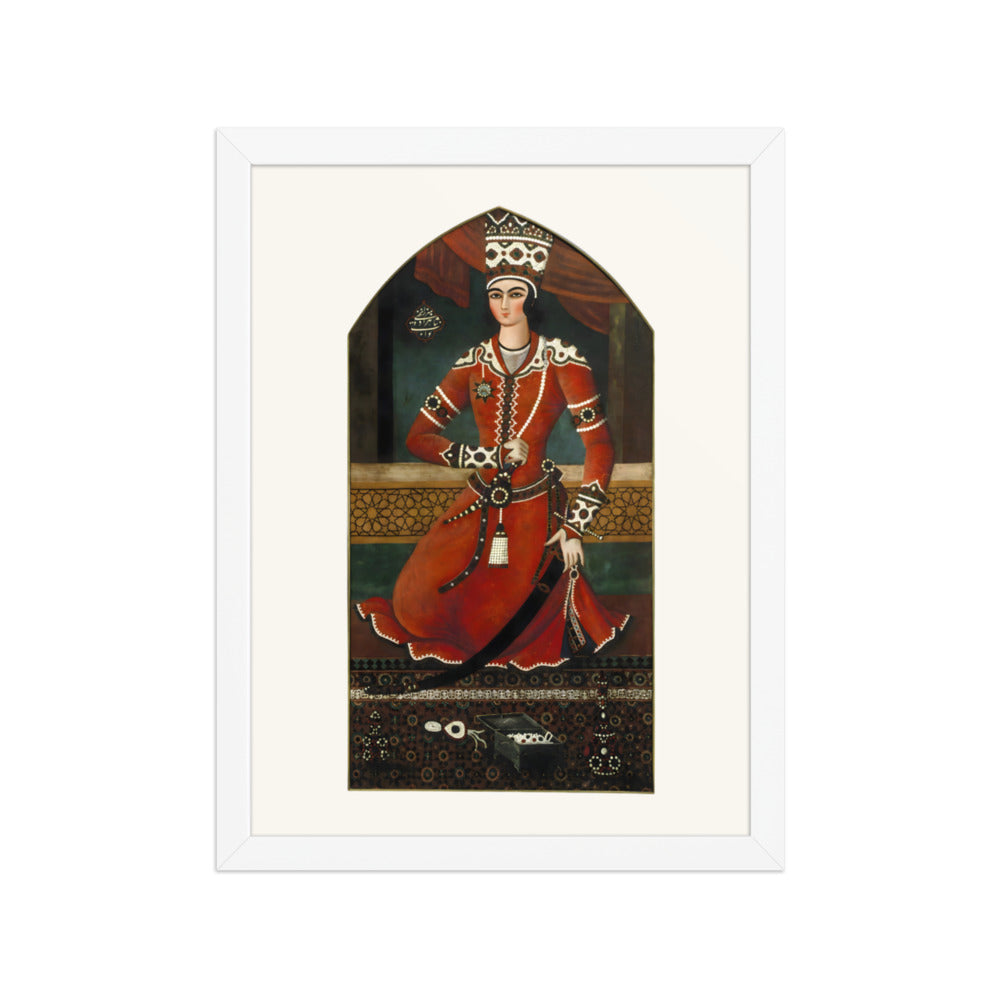 Portrait of Prince Yahya, by Muhammad Hasan | Restored Qajar Painting — view 7