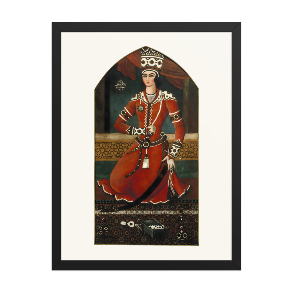 Portrait of Prince Yahya, by Muhammad Hasan | Restored Qajar Painting — view 2