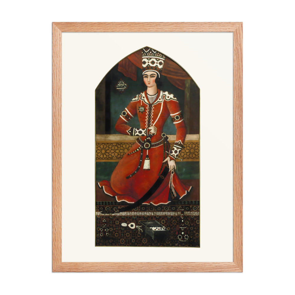Portrait of Prince Yahya, by Muhammad Hasan | Restored Qajar Painting — view 5