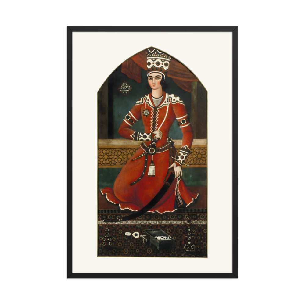 Portrait of Prince Yahya, by Muhammad Hasan | Restored Qajar Painting — view 3