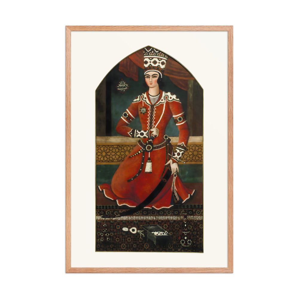 Portrait of Prince Yahya, by Muhammad Hasan | Restored Qajar Painting — view 6