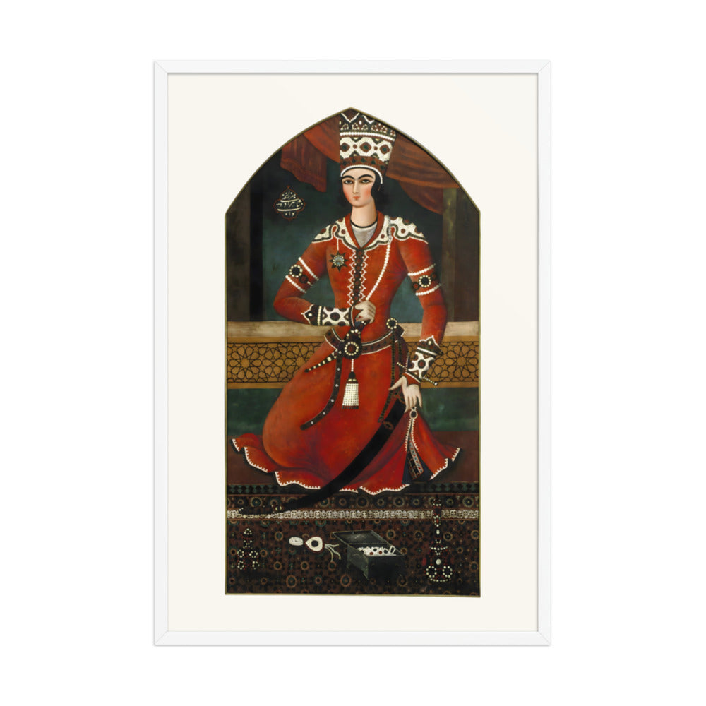 Portrait of Prince Yahya, by Muhammad Hasan | Restored Qajar Painting — view 9