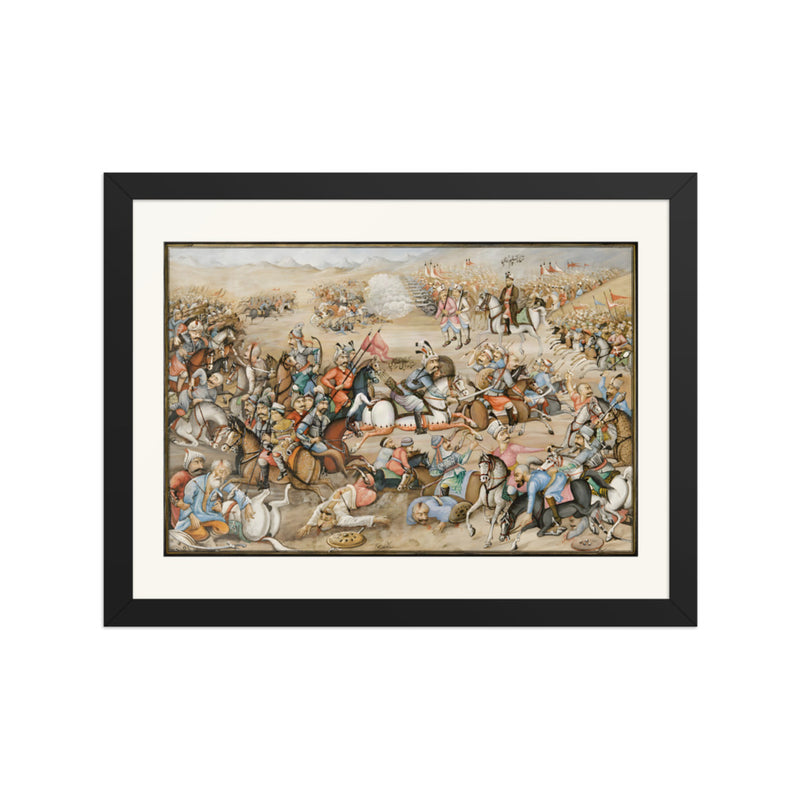 The Battle of Chaldiran | Restored Qajar Painting