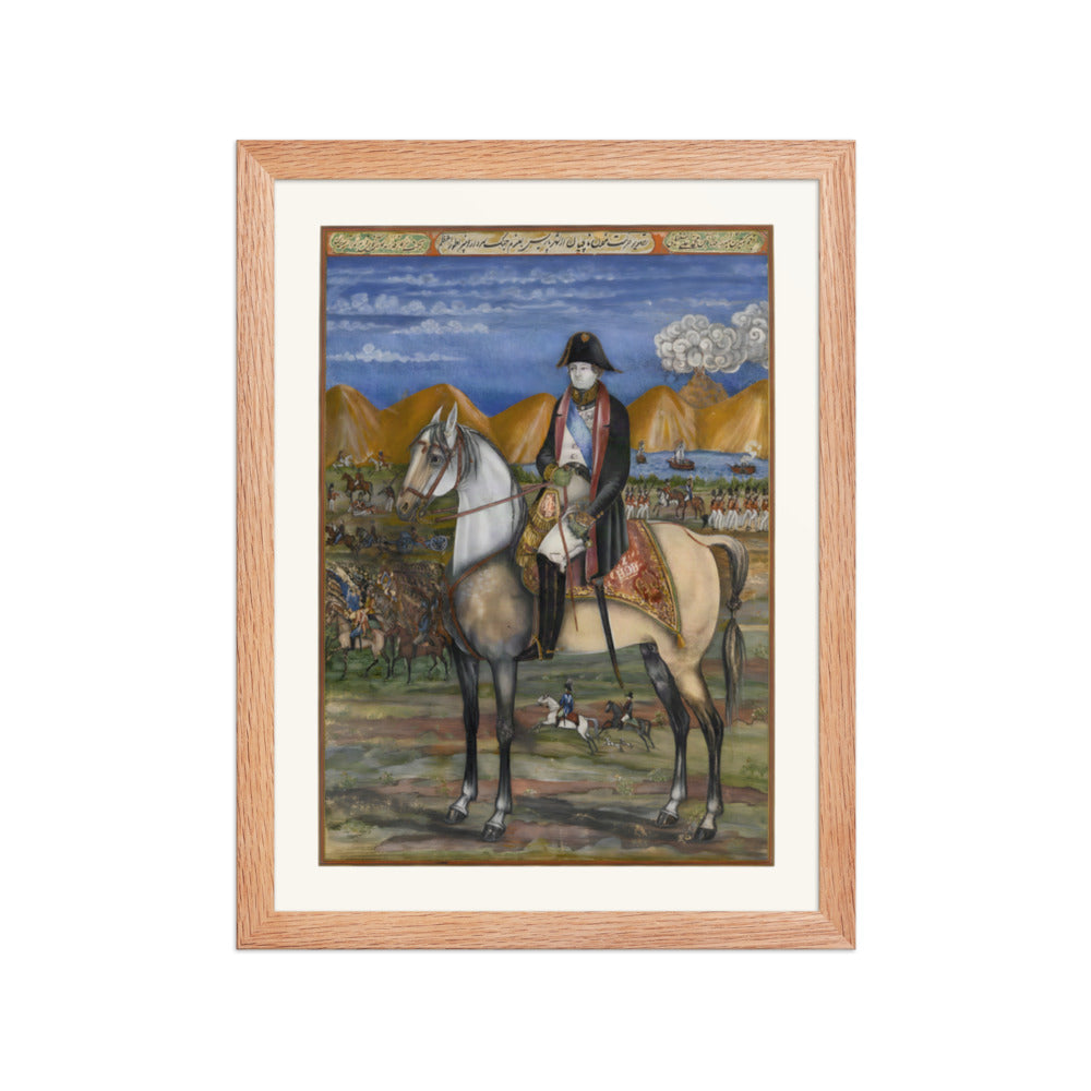 Napoleon on Horseback, by Mirza Reza | Restored Qajar Painting — view 4