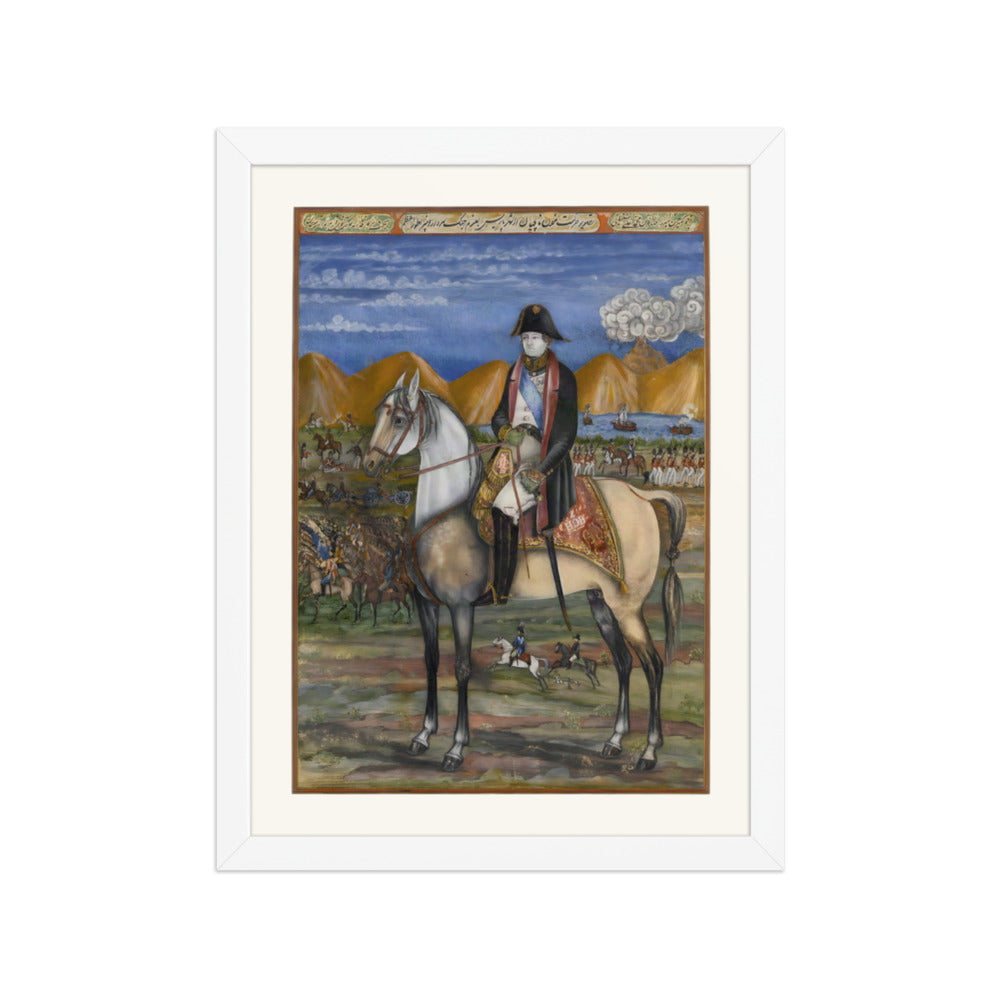 Napoleon on Horseback, by Mirza Reza | Restored Qajar Painting — view 7