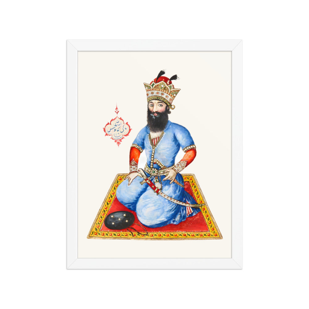 The Mythical King Kay Kavus | Restored Qajar Painting — view 7
