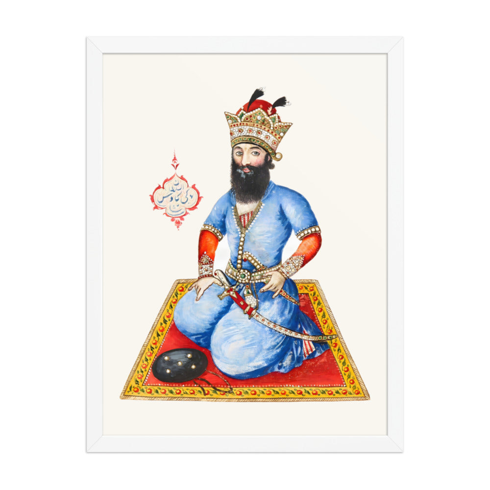 The Mythical King Kay Kavus | Restored Qajar Painting — view 8