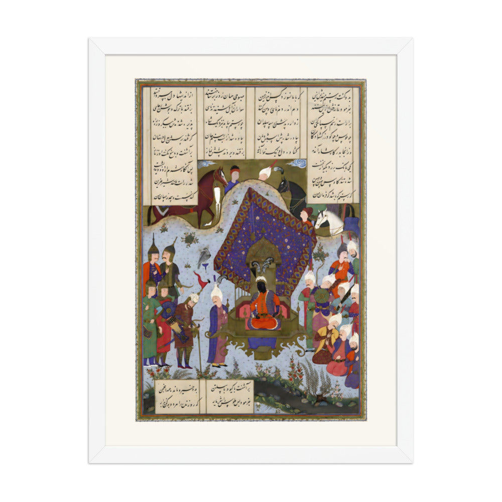 Rustam Pained Before Kai Kavus | Restored Persian Miniature — view 8