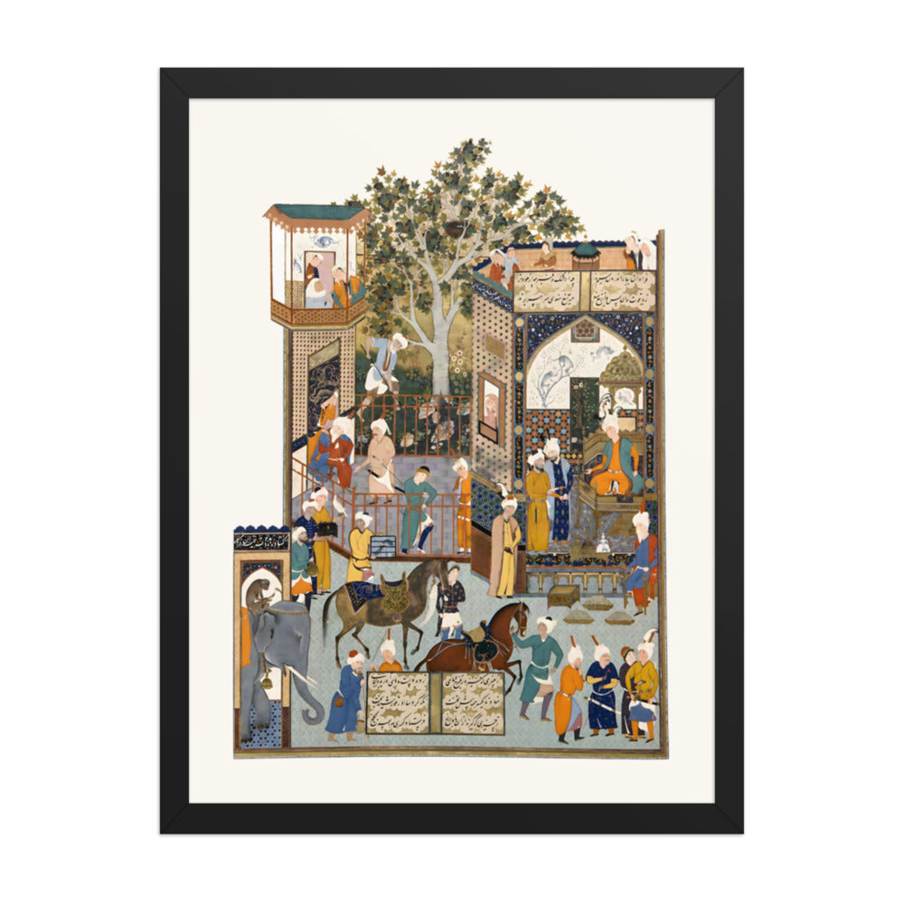 Nushirvan Receives an Embassy from the Raja of Hind | Restored Persian Miniature — view 2