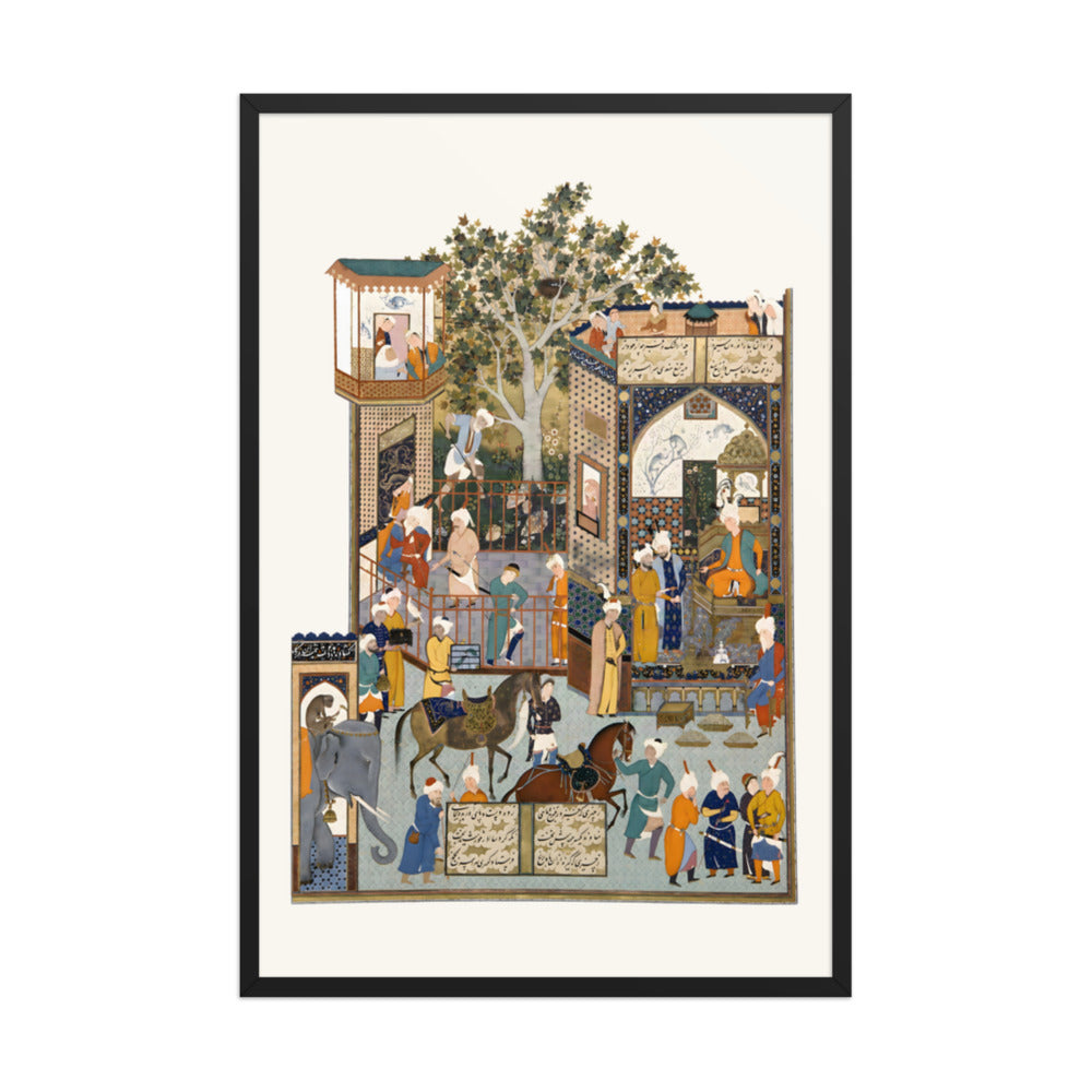 Nushirvan Receives an Embassy from the Raja of Hind | Restored Persian Miniature — view 3