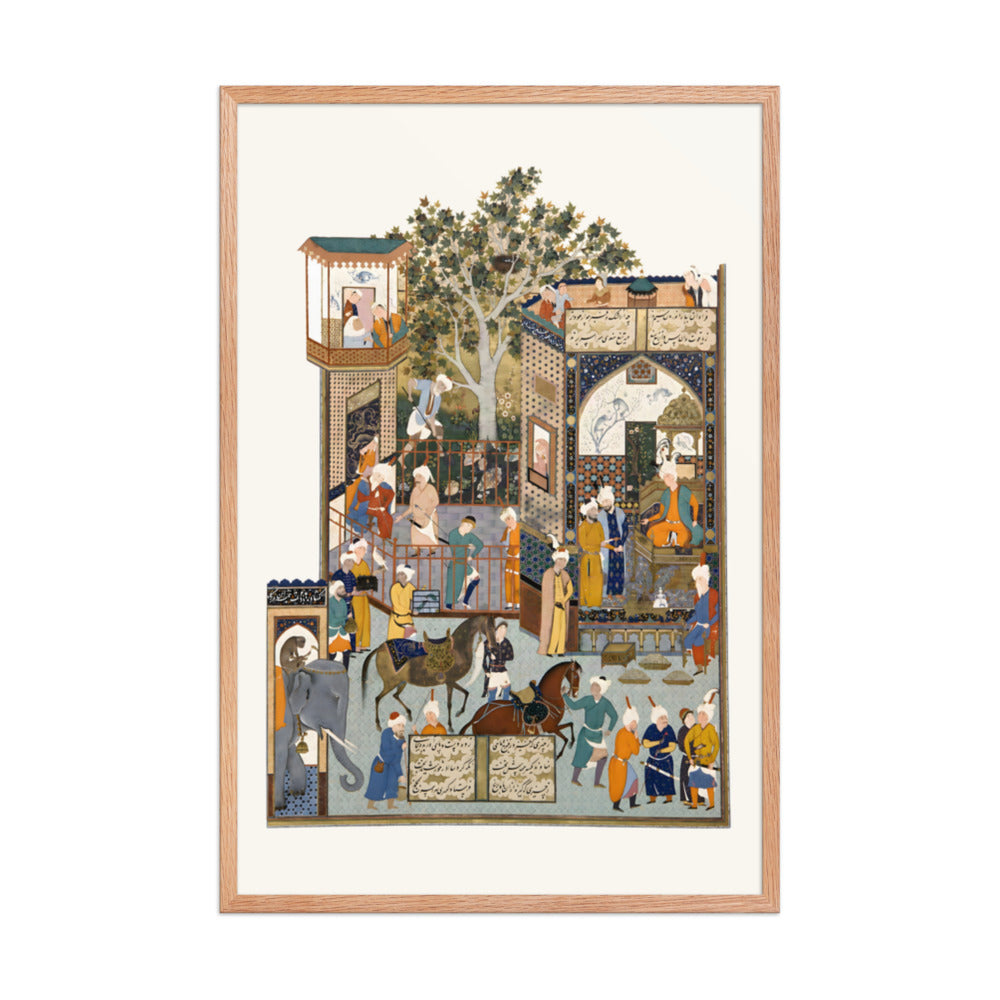 Nushirvan Receives an Embassy from the Raja of Hind | Restored Persian Miniature — view 6