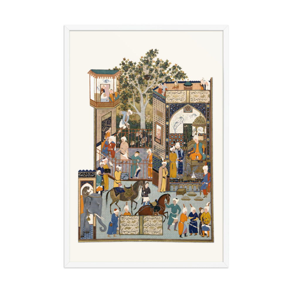Nushirvan Receives an Embassy from the Raja of Hind | Restored Persian Miniature — view 9