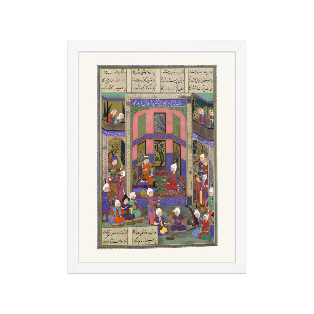 Manuchihr Welcomes Sam but Orders War upon Mihrab | Restored Persian Miniature — view 7