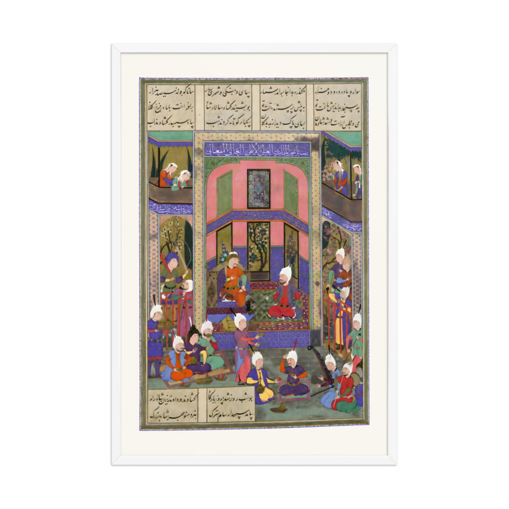 Manuchihr Welcomes Sam but Orders War upon Mihrab | Restored Persian Miniature — view 9