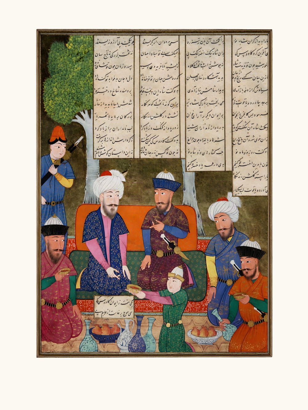 Kay Khusraw and Kay Kavus | Restored Persian Miniature — view 7