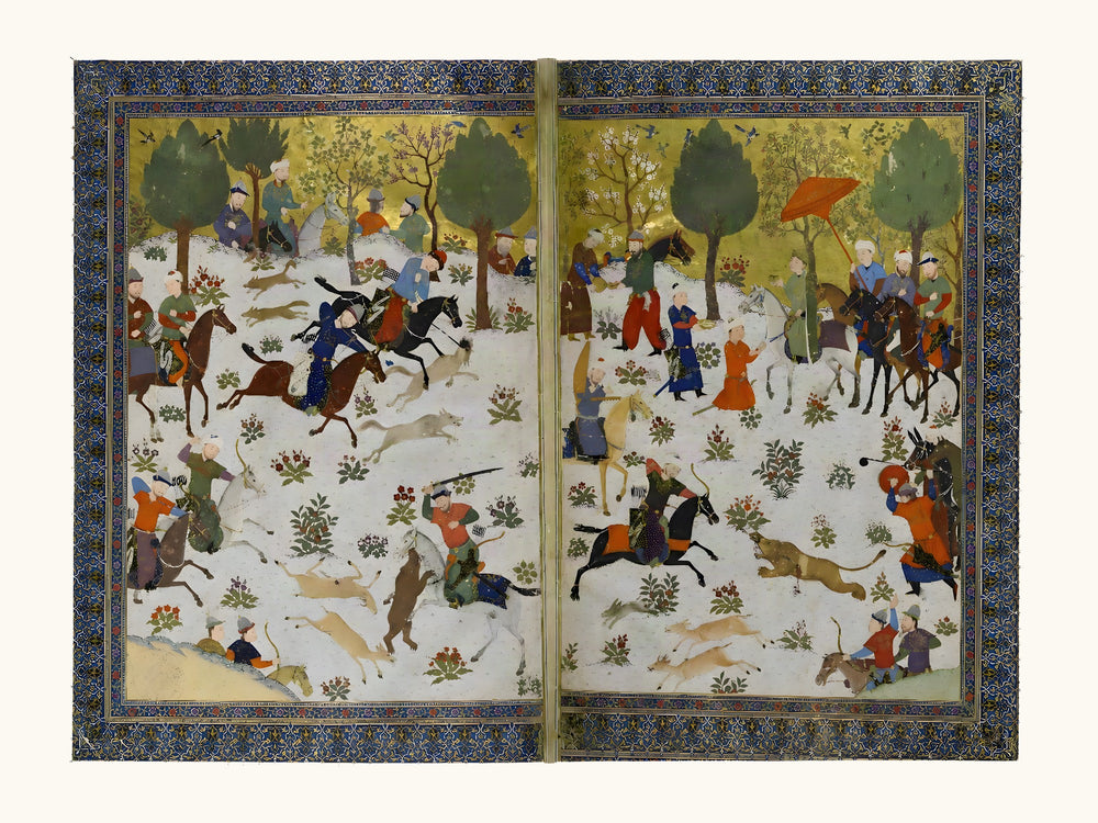 A Princely Gathering — Shahnama Frontispiece | Restored Persian Miniature — view 10
