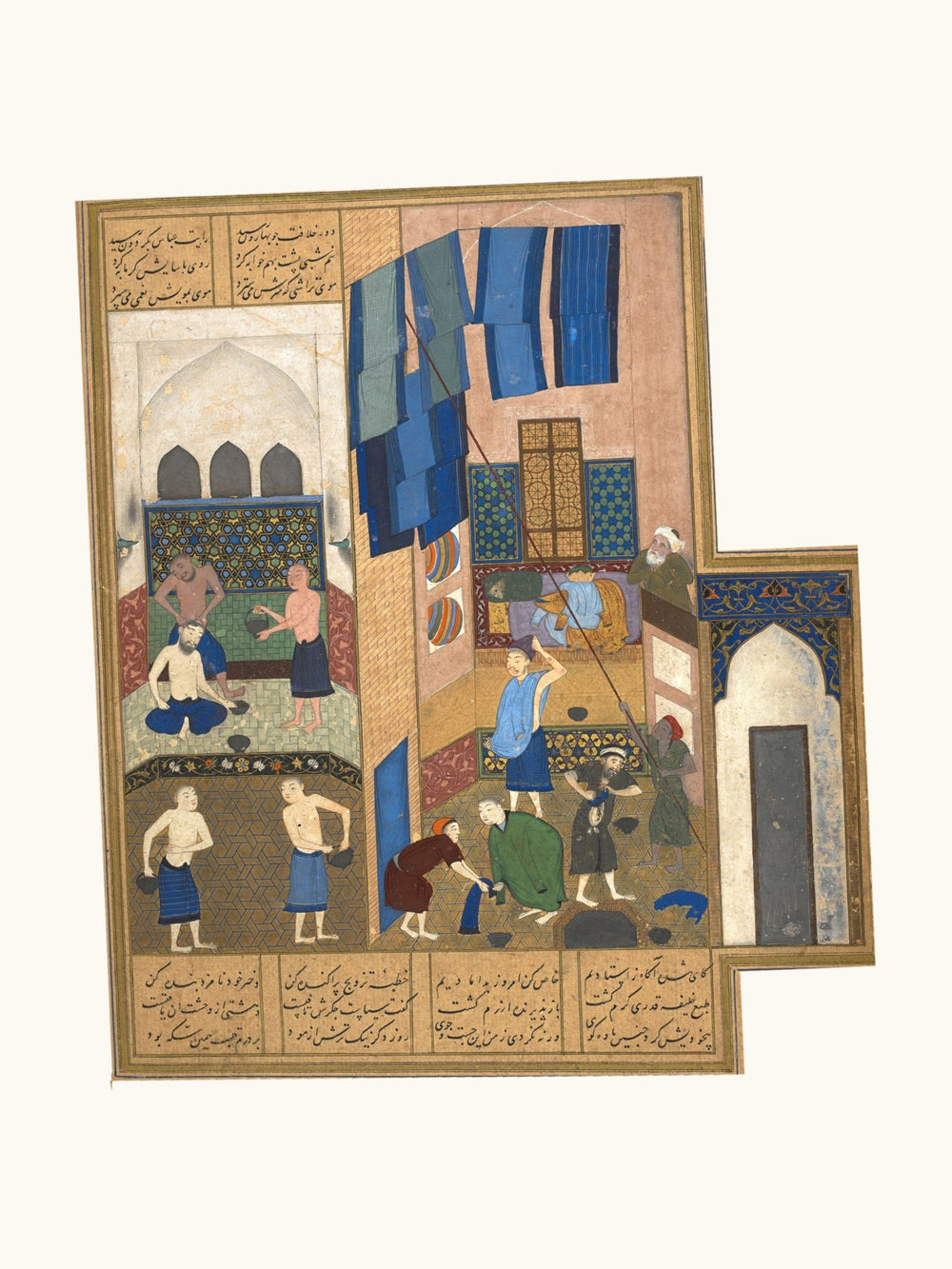 Harun al-Rashid and the Barber | Restored Persian Miniature — view 7