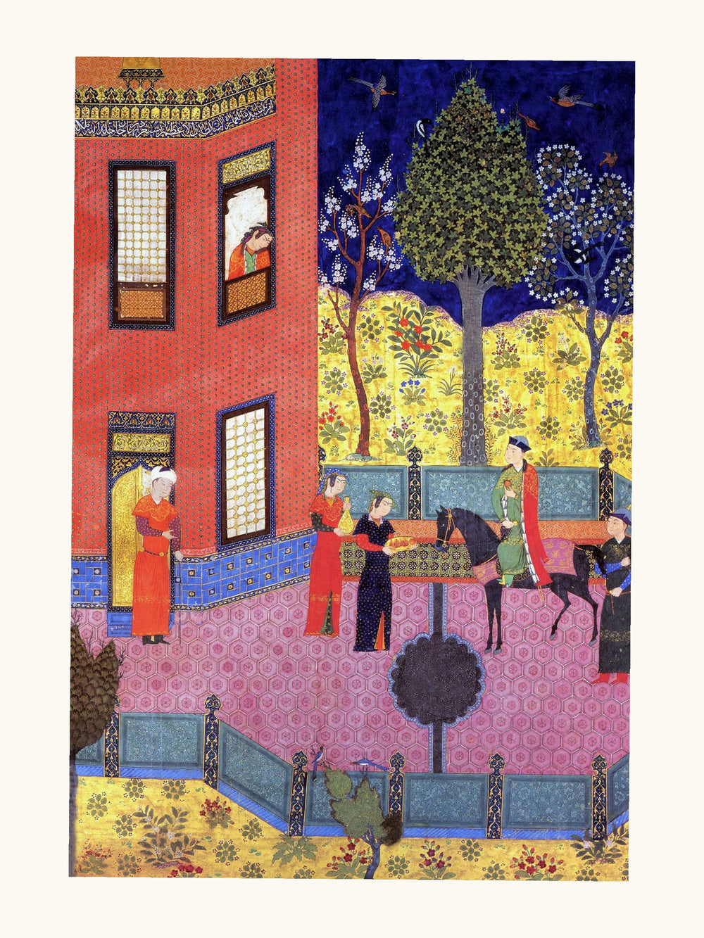 Gulnar Sees Ardashir and Falls in Love | Restored Persian Miniature — view 7