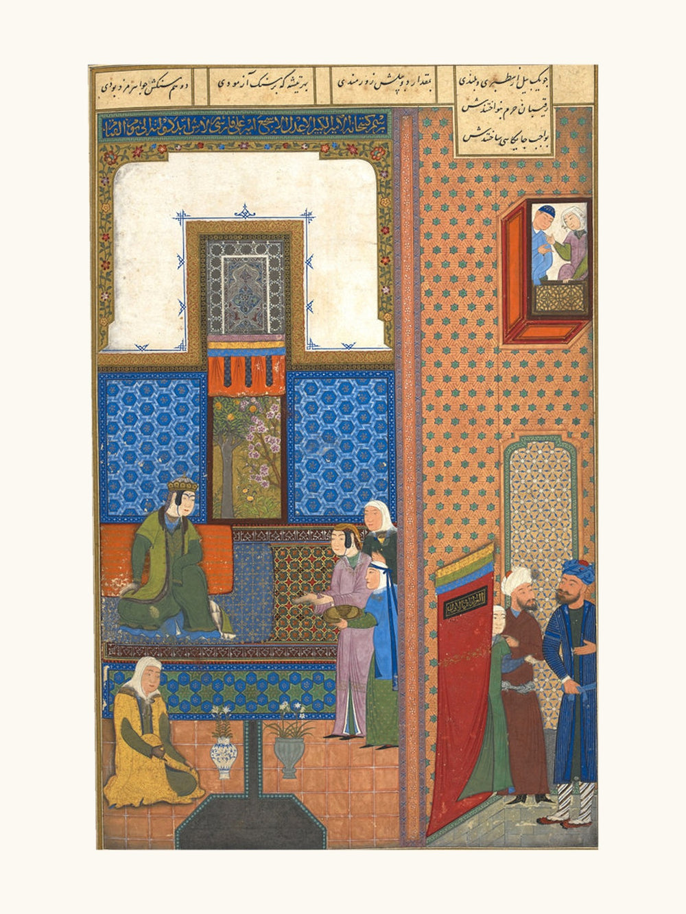 Farhad Arrives at Shirin’s Palace | Restored Persian Miniature — view 7