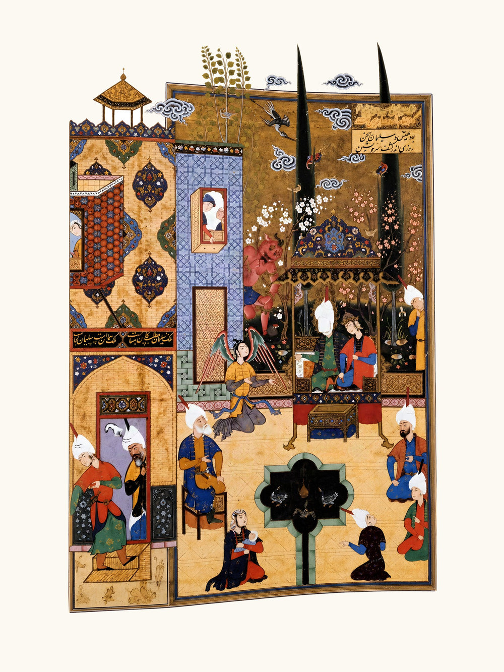 Solomon and the Queen of Sheba | Restored Persian Miniature — view 10