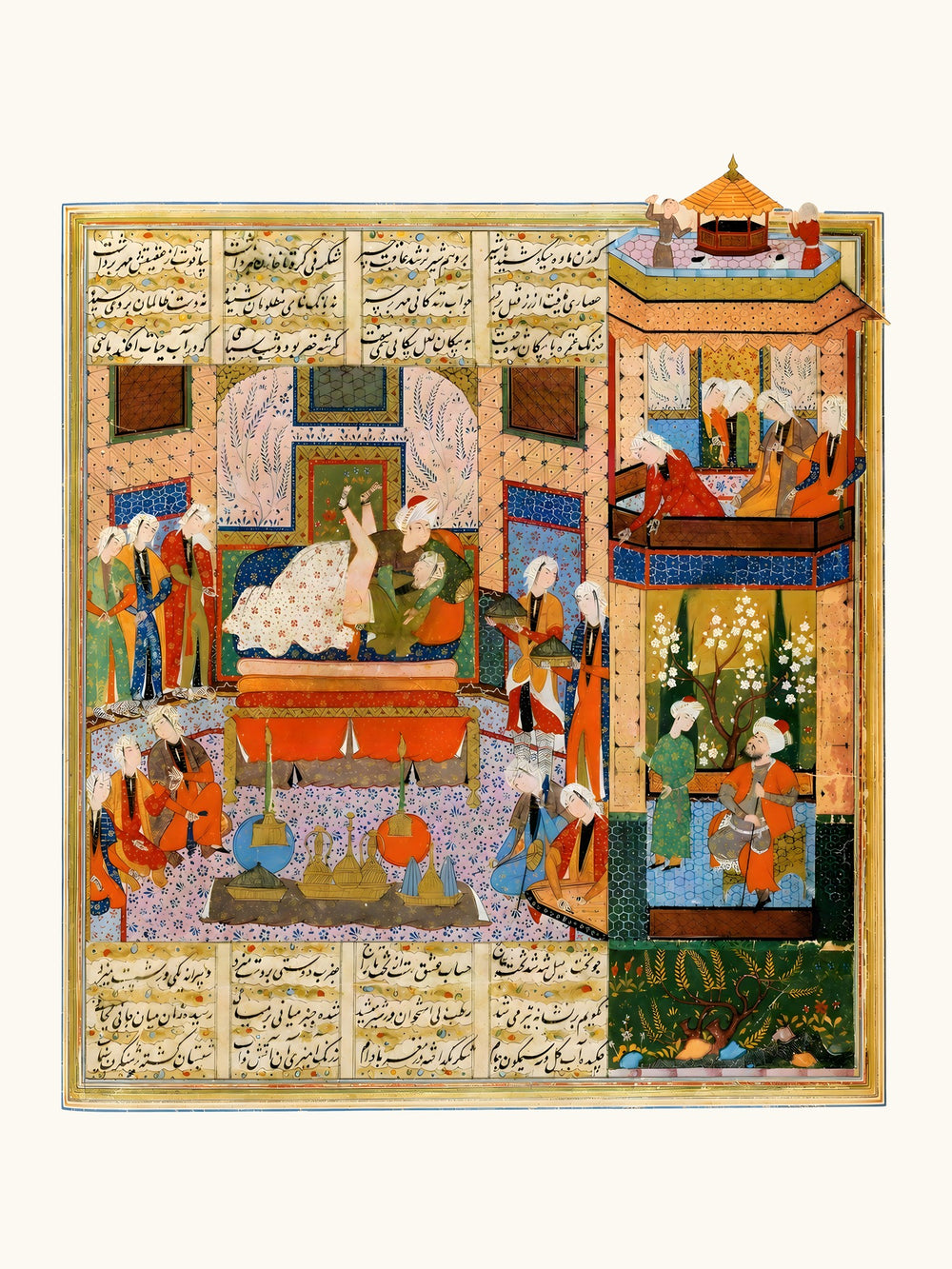 The Marriage of Khusraw and Shirin | Restored Persian Miniature — view 10