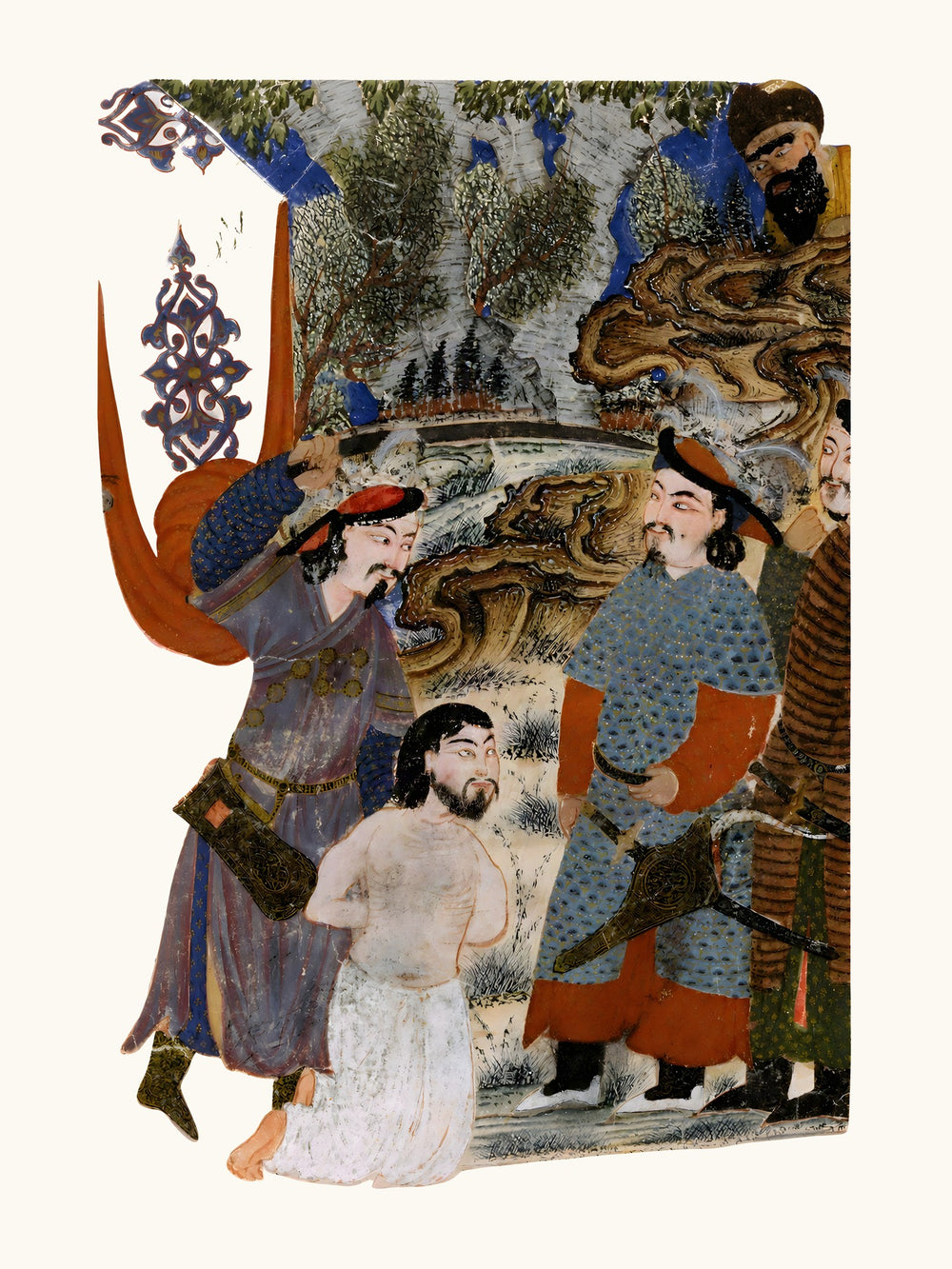 Afrasiyab Killing Naudar (Detail) | Restored Persian Miniature — view 10