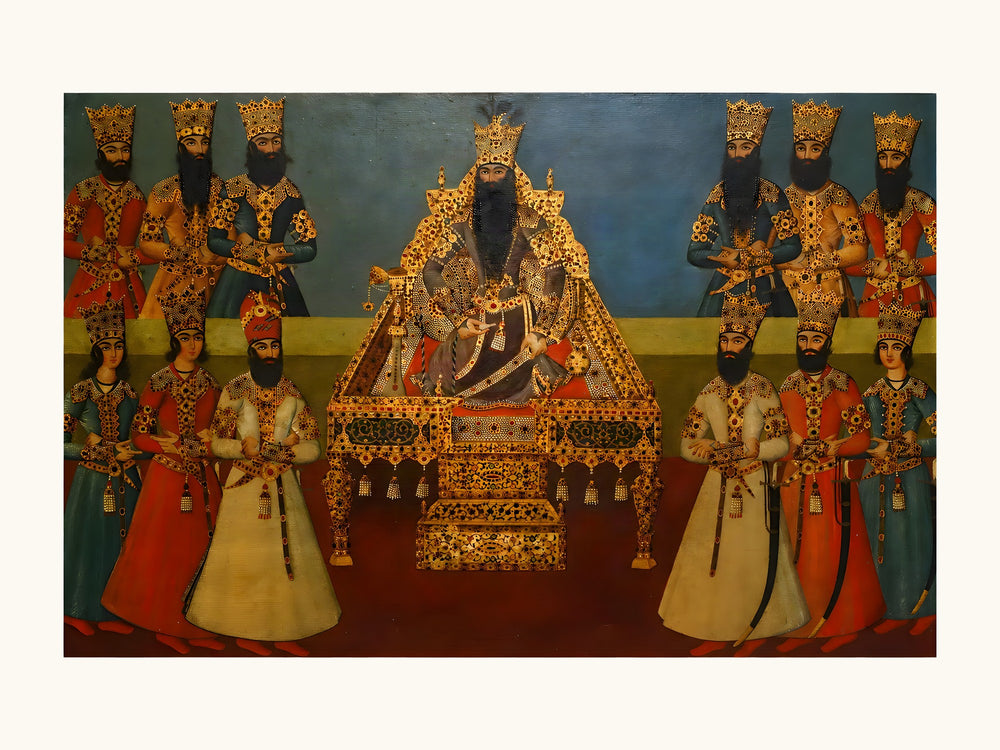 The Court of Fath-Ali Shah | Restored Qajar Painting — view 10