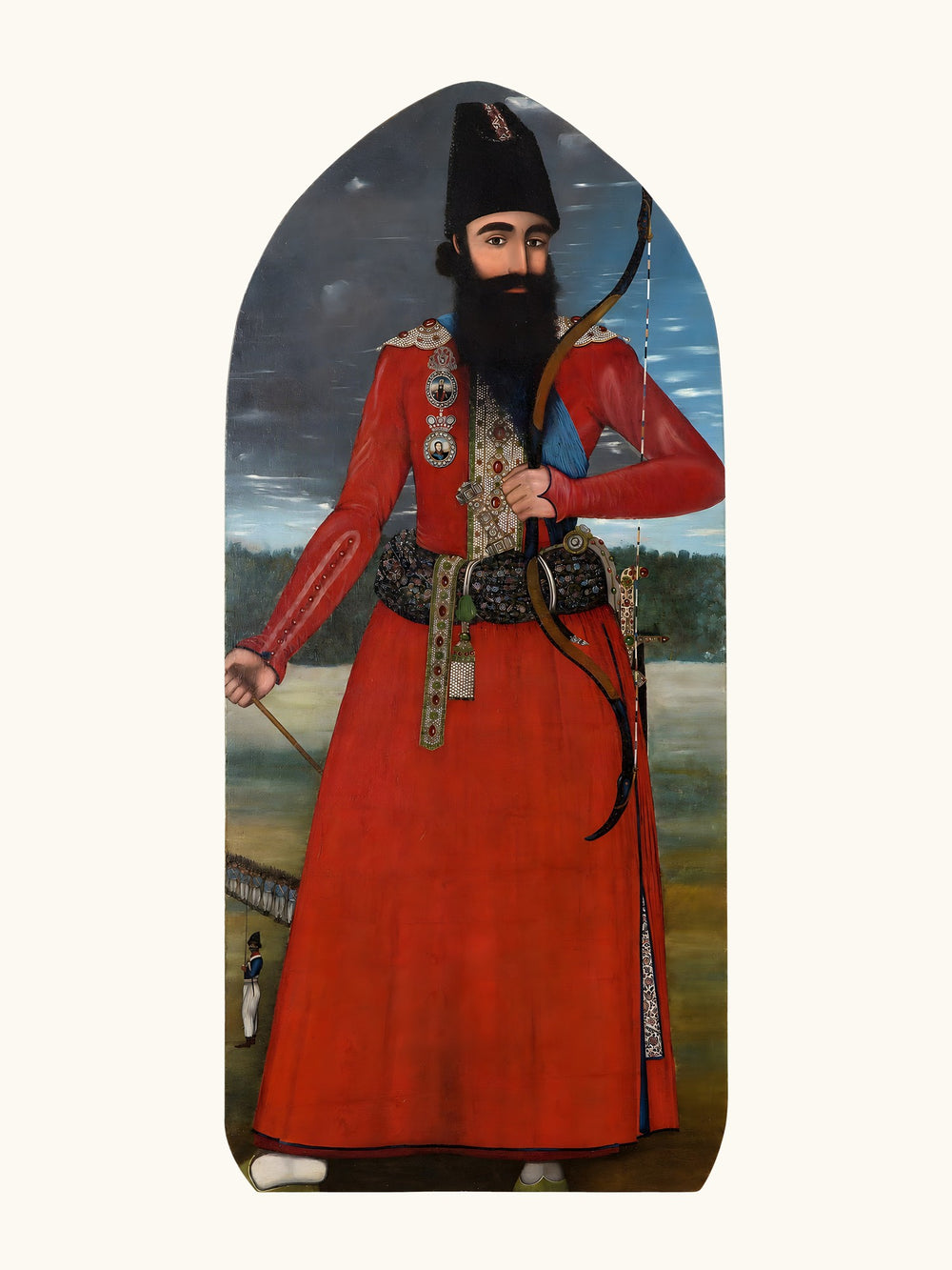 Portrait of the Crown Prince Abbas Mirza | Restored Qajar Painting — view 10