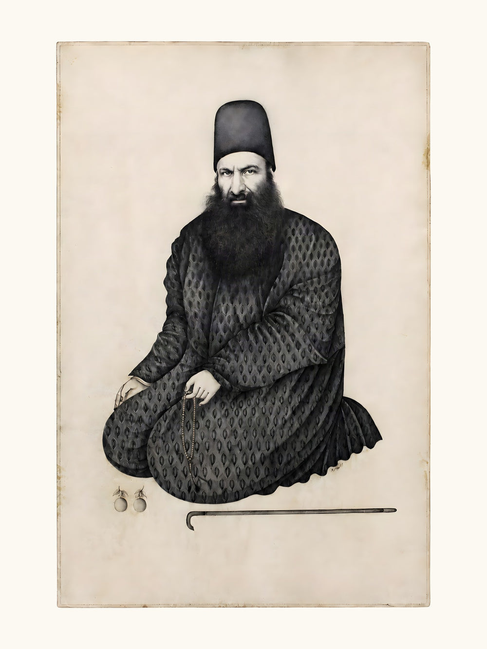 Portrait of Rukn al-Mulk of Isfahan | Restored Qajar Painting — view 10