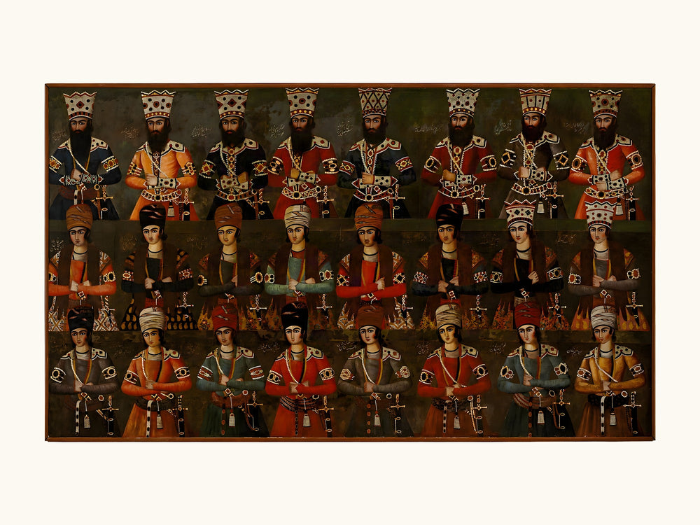 The Sons and Grandsons of Fath-Ali Shah | Restored Qajar Painting — view 10