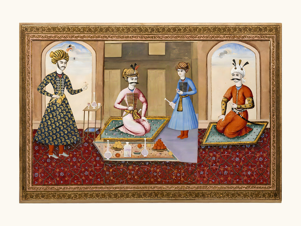 Shah Abbas in Audience | Restored Qajar Painting — view 10