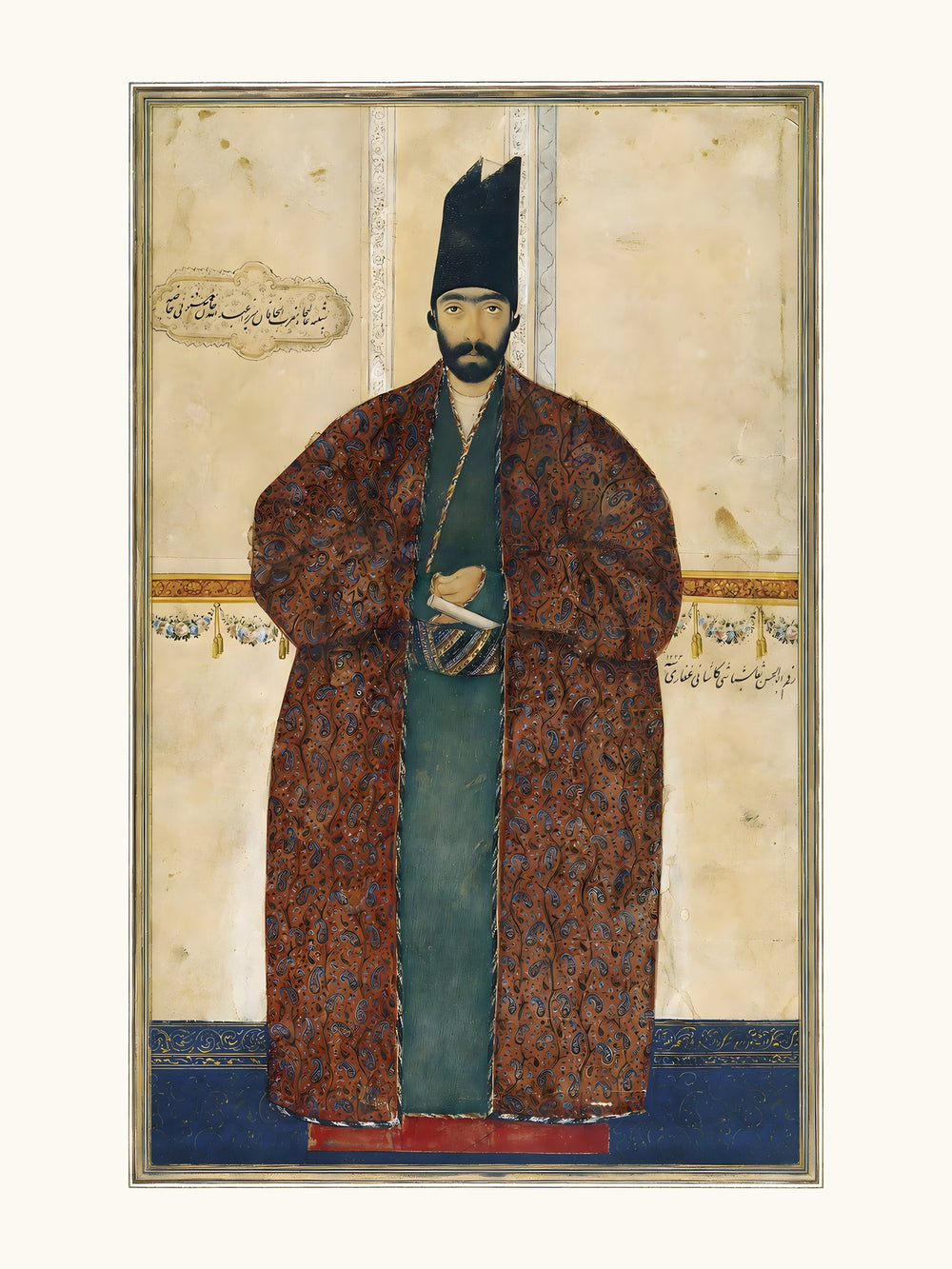 Portrait of Abdullah Khan Mustaufi | Restored Qajar Painting — view 10