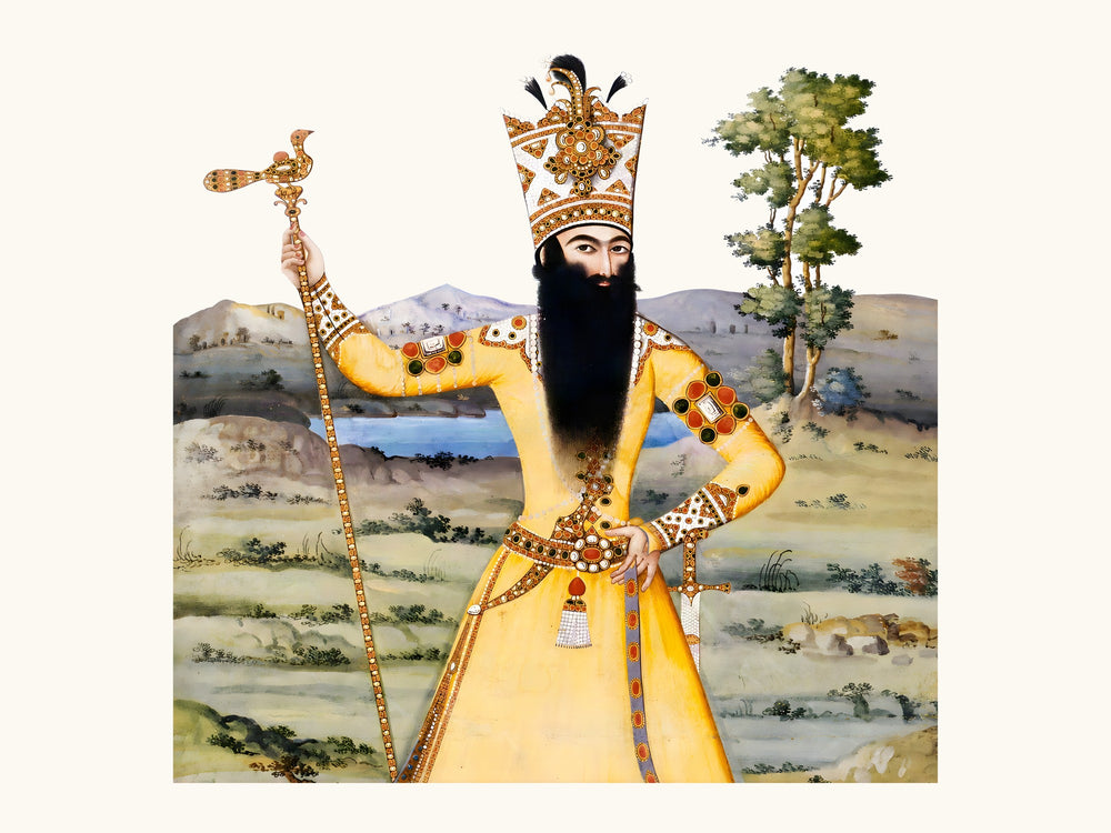 Portrait of Fath-Ali Shah Qajar | Restored Qajar Painting — view 10