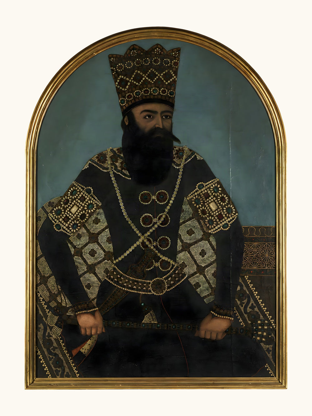 Fath-Ali Shah, after Mihr Ali | Restored Qajar Painting — view 10