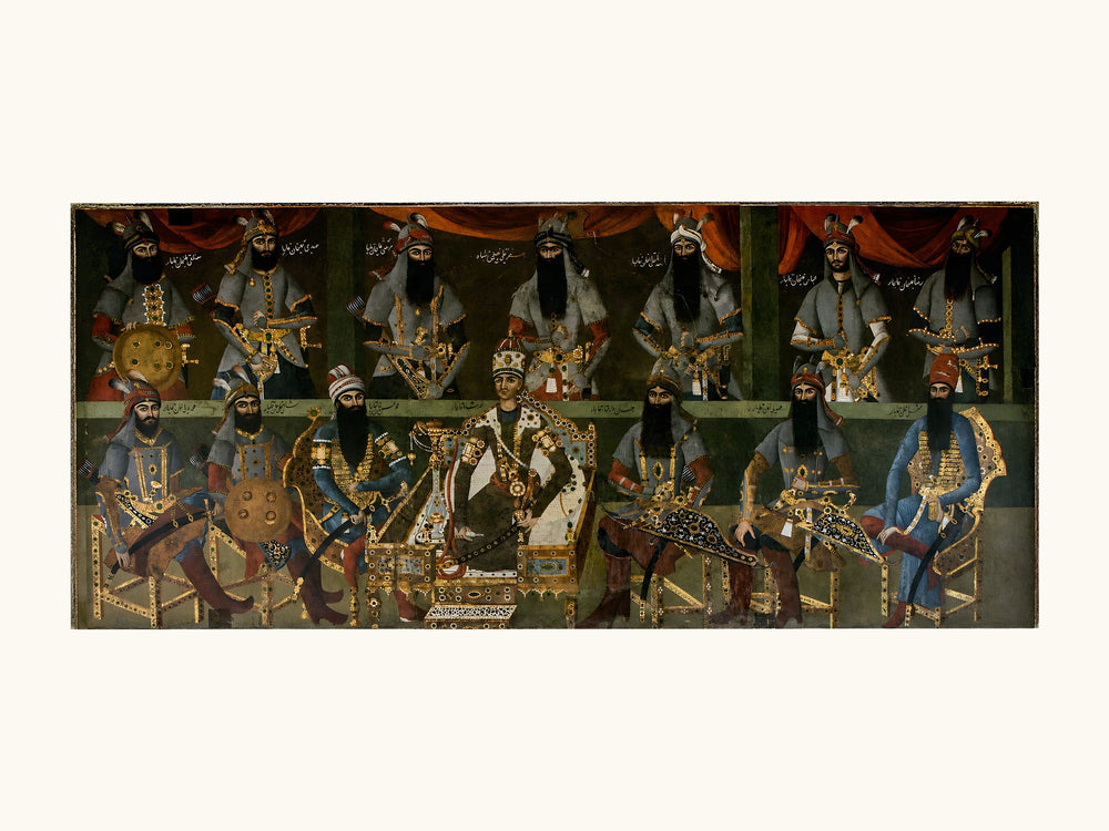 Agha Muhammad Khan at the Sulaymaniyeh Palace | Restored Qajar Painting — view 10