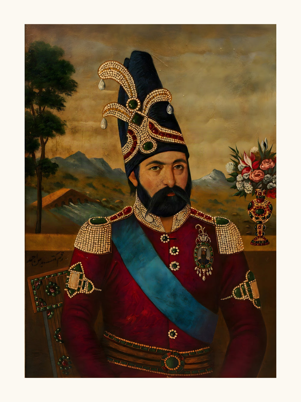 Portrait of Muhammad Shah Qajar | Restored Qajar Painting — view 10