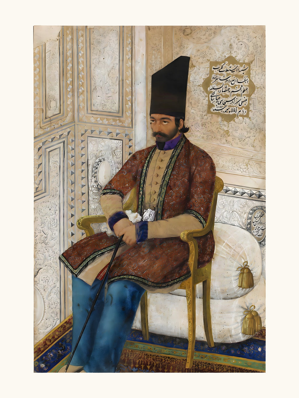 Portrait of Ali Quli Mirza | Restored Qajar Painting — view 10